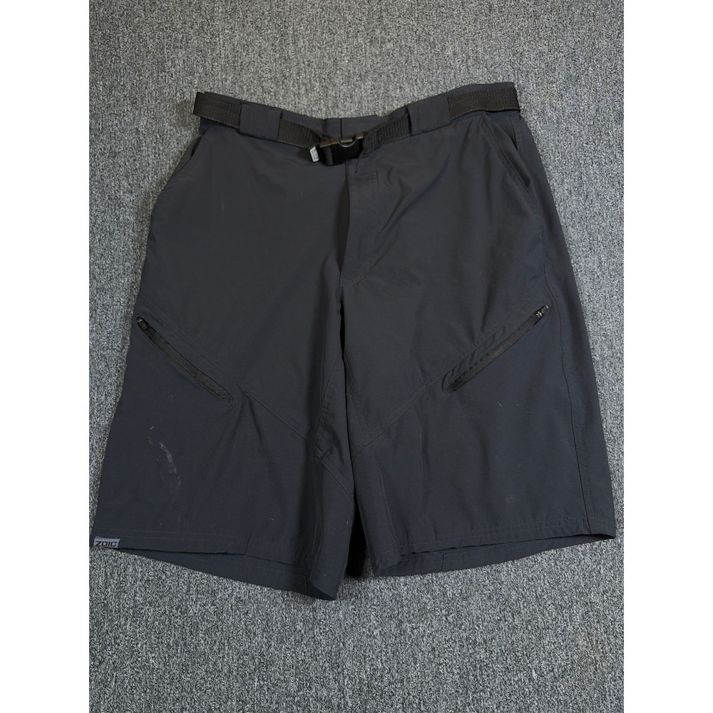 Zoic Ether Mens XL Black Mountain Bike Cycling Shorts with Belt Pockets
